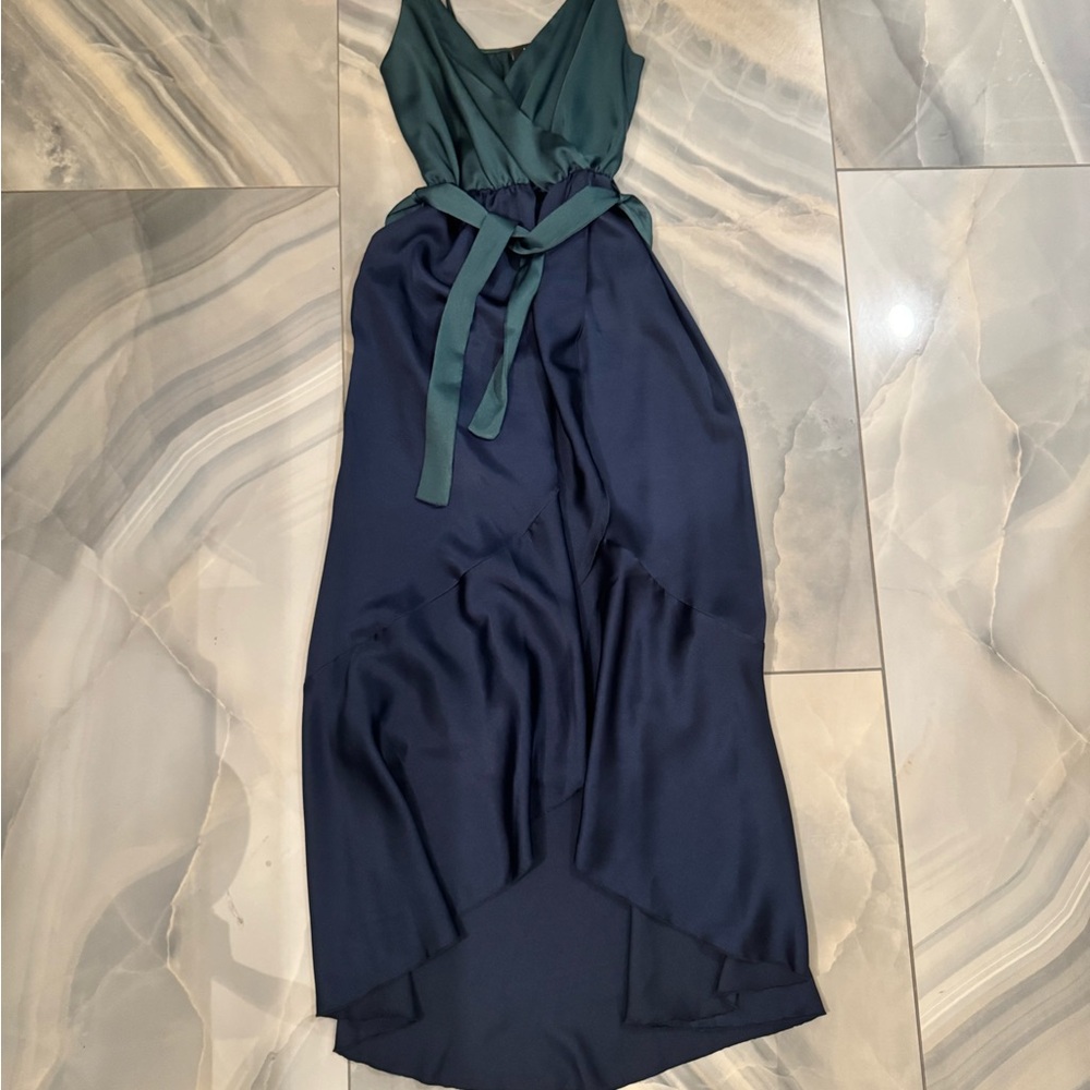 Vici Teal and Navy High Low Dress